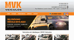 Desktop Screenshot of mvkveiculos.com.br